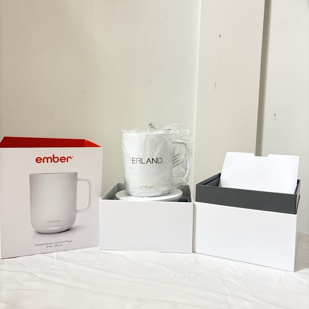 Ember Temperature Control Mug 2‎ White Smart Mug 10oz NEW in Box ERLAND Logo
